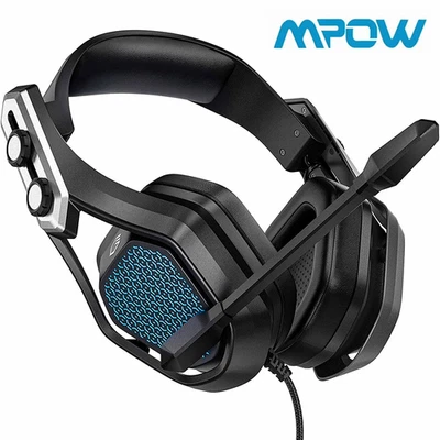 Auriculares para juegos Mpow de 3,5 mm con cancelación de ruido auriculares envolventes para PC PS4 Switch Foto 1 de 4