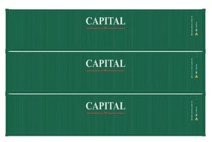 Athearn N Scale Capital CLHU 40' Low Cube Container 3-Pack ATH20103 - Picture 1 of 1