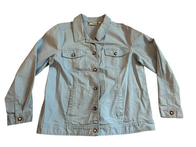 Denim & Co Light Blue Denim Jacket Large - Image 1 of 4