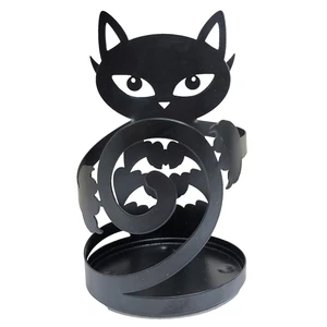 Yankee Candle SOPHIA THE CAT Silhouette Jar Holder Black Metal Halloween RARE - Picture 1 of 9