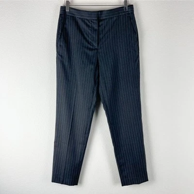 Rag Bone Wool Pants Womens 2 Dark Gray Pin Stripe Trouser Classic Tapered - Image 1 of 4