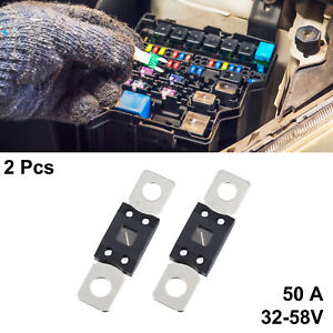 2 pièces 50A 32V fusible pour camion automobile moto bateau audio CD porte fusibles