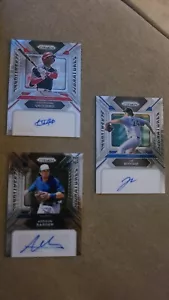 Lote de 3 tarjetas automáticas de béisbol Prizm 2024 Ritchie, Vaquero, Barger - Imagen 1 de 4
