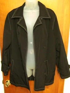ESPRIT lrg Fall biker trench jacket 1980s reverse stitch throwback coat retro - Picture 1 of 4