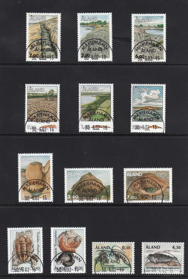 Aland Nice Nature Stamps 13 Pictorial Perfect Cancel Stamps Aland Finland - Image 1 of 1