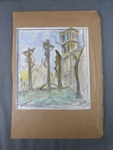 Henri BOULAGE (1882-1967), Acquerello Originale, Saint-Pierre-de-Montmartre - Foto 1 di 6
