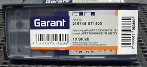 GARANT 215744 ST 1400 Fräs-Wendeschneidplatte APFT 160408 PDTR, HB7720 - Bild 1 von 2
