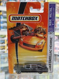 Matchbox 1:64 MBX Metal 1963 Cadillac Hearse Black Diecast Car Toys