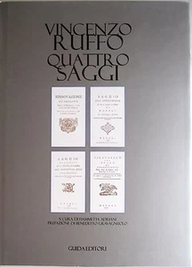 VINCENZO RUFFO QUATTRO SAGGI A CURA DI FIAMMETTA ADRIANI GUIDA EDITORI 2001 - Foto 1 di 1