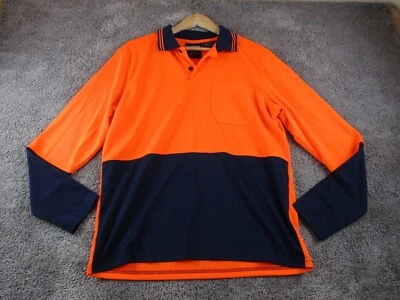 Black Smith Work Shirt/Polo Top Medium High Vis 97cm Long Sleeve Collared Adult - Image 1 of 4