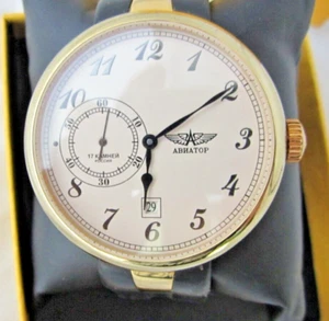 OROLOGIO MECCANICO CARICA MANUALE RUSSO AVIATOR SERIA LIMITATA DI 100 PZ. N° 15 - Imagen 1 de 14