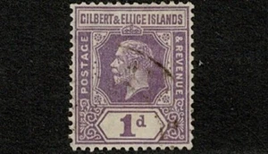 1927 KGV 1d Violet Die II SG 28 CDS Used faults see scans From My Collection - Picture 1 of 2