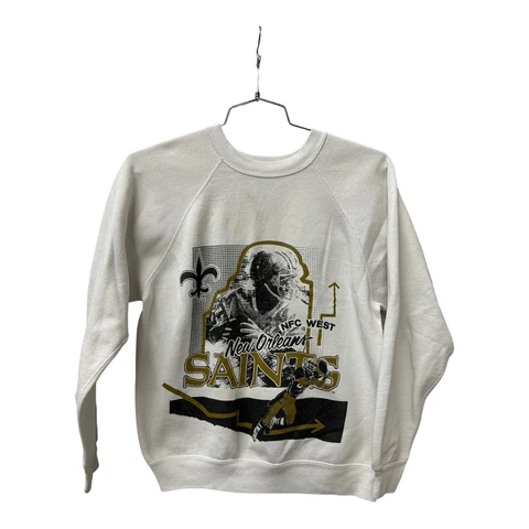 Vintage New Orleans Saints Football NFC WEST Sweatshirt sz: M Cover