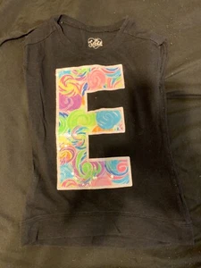 Justice Girls initial E shirt size 5 - Picture 1 of 2