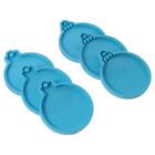 6 Pcs Blue 2 Round Epoxy Resin Silicone Christmas Resin Mould  Gift Wrappin