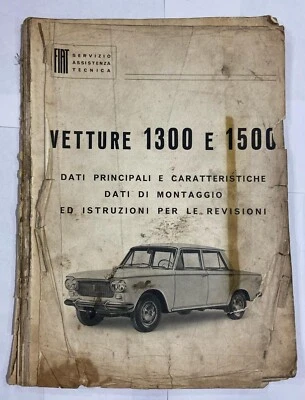 Manuale dati principali - Fiat - Vetture 1300 e 1500. 1961 - Immagine 1 di 4