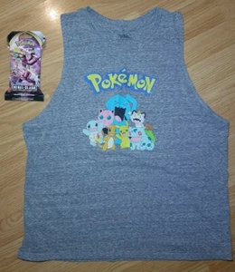 POKEMON OFFICIAL SLEEVELESS T-SHIRT SIZE XL Men Women 71868 & 1 PACK REBEL CLASH - Picture 1 of 5