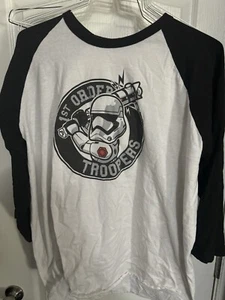 Star Wars First Order Trooper TR8R - 71 3/4 sleeve baseball style shirt 3xl XXXL - Picture 1 of 3
