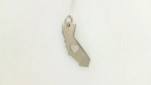 NIB State Love California Charm on 18" Chain, Sterling Silver - Picture 1 of 4