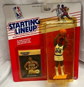 Kenner 1988 NBA alineación inicial Jeff Malone figura y caja de tarjetas sellada - Imagen 1 de 9