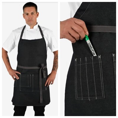 NWOT Lost Car Chef Apparel Greenleaf Bib Unisex Apron One Size Embroidered Patch - Image 1 of 4