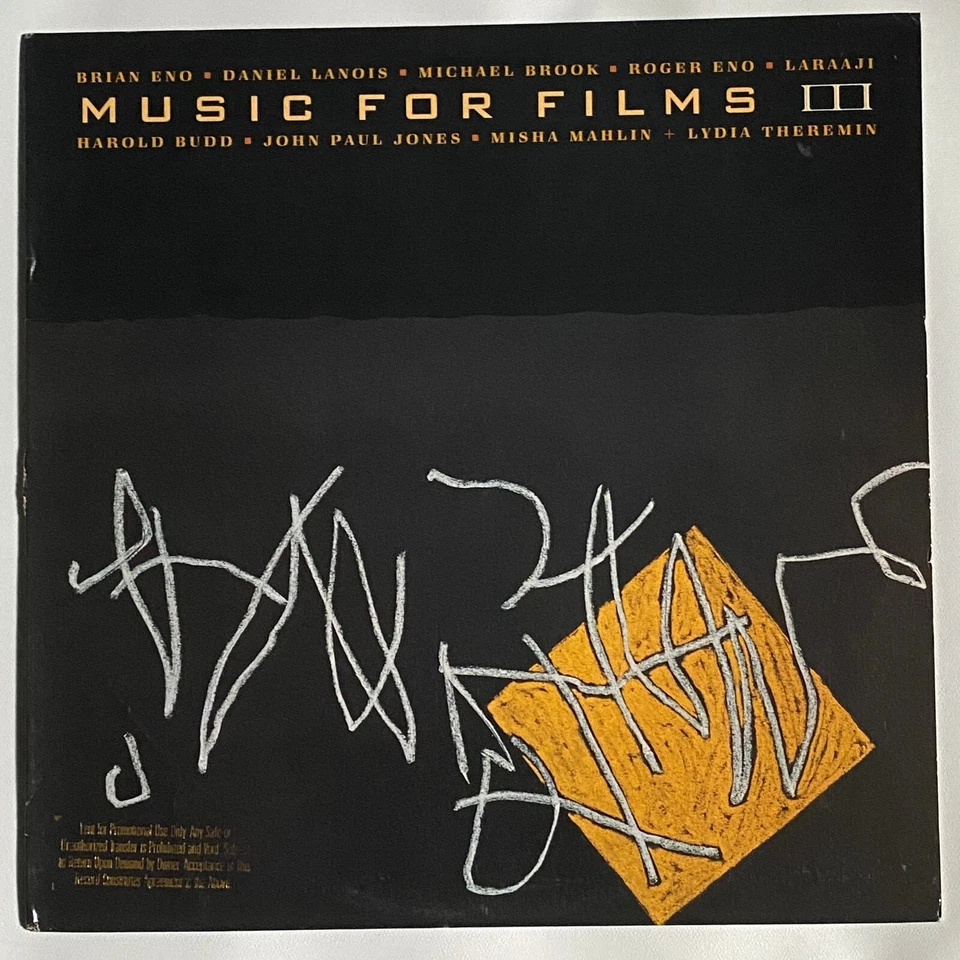 BRIAN ENO/ DANIEL LANOIS/ Various ‎– Music For Films III 1988 US PROMO LP EX/NM Foto 1 de 4