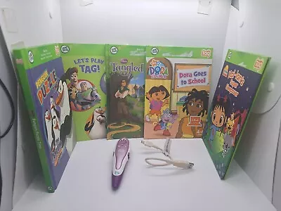 LeapFrog Tag Reader Lot 5 Books Pink Pen Reader Carrying Case Disney Tinker Bell - Image 1 of 4