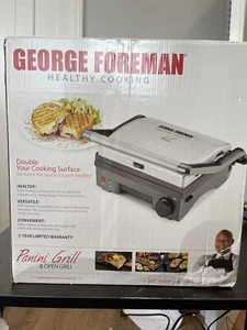 New George Foreman panini grill and open grill pn3000t healthy cooking - Picture 1 of 7