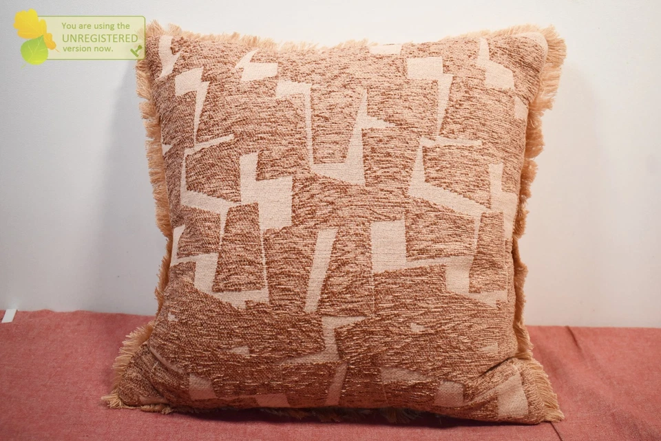 Threshold Geometric Patterned Cut Velvet Square 18x18" Throw Pillow*