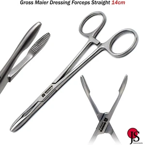 Forcipe per medicazione Gross Maier tampone cotone seghettati strumenti chirurgici - Foto 1 di 5