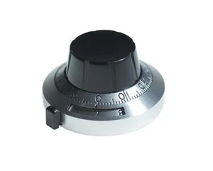 Manopola per potenziometro micrometrica di precisione 15 giri d. 46mm nera - Imagen 1 de 1