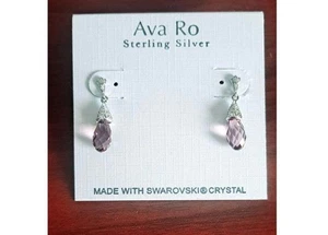 Orecchini pendenti Swarovski in argento sterling Ava e Ro - Foto 1 di 2
