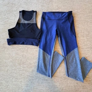 Outdoor Voices Colorblock Crop Top Bra & Leggings Set Activewear Athleisure - Picture 1 of 11