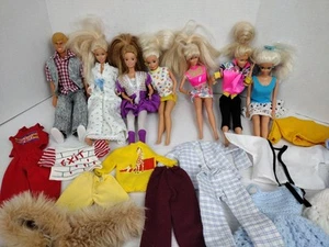 VTG Barbie Doll Bundle 70's/80’s MATTEL HASBRO Collect Lot of 7 W/Clothes 83 Ken - Picture 1 of 24
