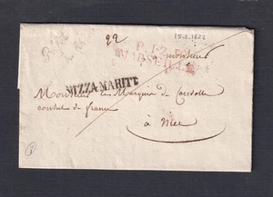 ITALIA 1822 ’NIZZA MARITT’ SIN SELLO FL P.12 P MARSELLA A BONITO CON CONTENIDO - Imagen 1 de 3