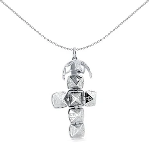 Dije orbe masónico Jewelco London plateado para hombre mediano 13 mm bola 40 mm - Imagen 1 de 5