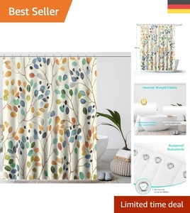 Duschvorhang mit Blumenmotiv - Vielseitig einsetzbar & pflegeleicht - 180x200 cm - Bild 1 von 9
