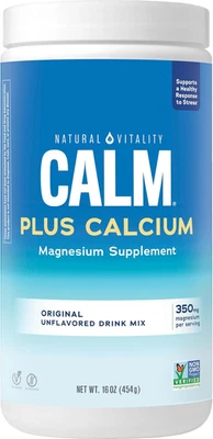 natural vitality calm plus calcio, suplemento citrato de magnesio en polvo, anti... Foto 1 de 3