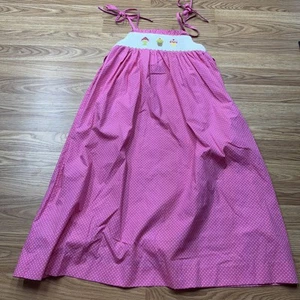 Vive La Fête Rags Land Dress Girls 8 Pink Polka Dot Smocked Ice Cream Summer - Picture 1 of 8