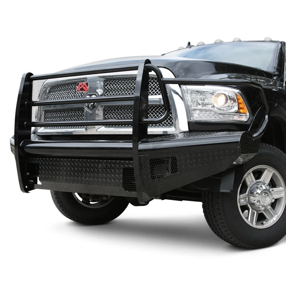 For Dodge Ram 4500 08-09 Bumper Black Steel Full Width Black Powder Coated Front Foto 1 de 4