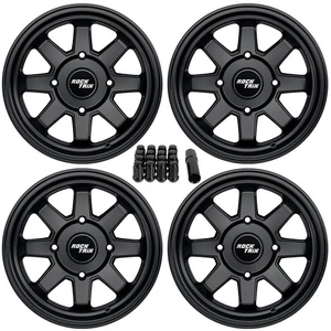 14" RockTrix RT116 ATV UTV Wheels 14x7 4x156 4/156, 4+3 Offset, M12x1.5 Lug Nuts - Picture 1 of 8