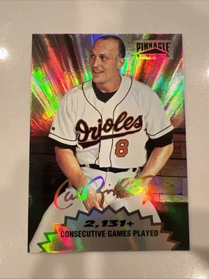 CAL RIPKEN JR. 1996 PINNACLE 2.131+ JUEGOS CONSECUTIVOS JUGADOS TRIBUTO Q3470 Foto 1 de 2