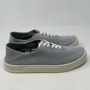 Olukai Tradewind Sneakers Mens 10 Cooler Gray Chambray Linen Lightweight Casual - Picture 1 of 15