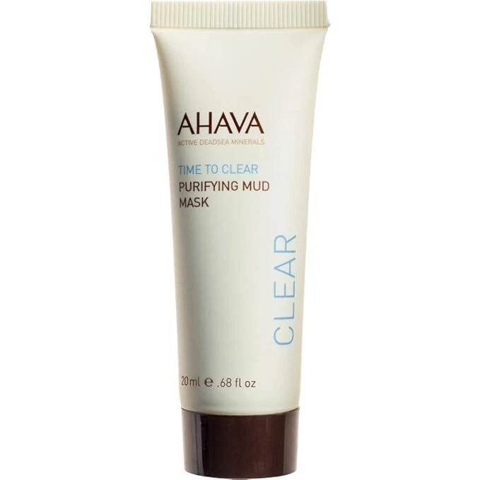 AHAVA Purifying Mud Mask Active Deadsea Minerals Time To Clear 3.4 oz Face Mask