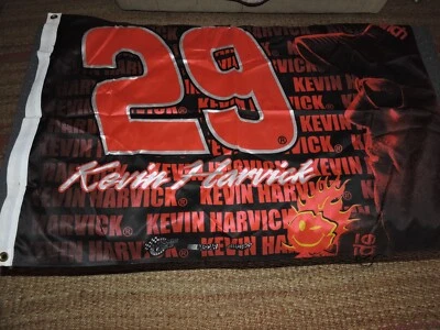 Kevin Harvick #29 bandera grande rojo y negro número y cara hecha en EE. UU. 40 x 28 Foto 1 de 4