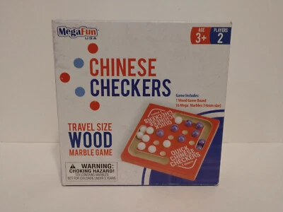 MegaFun Travel Size CHINESE CHECKERS Marble Game ~ Quick 2 Player Mini Game - Image 1 of 4