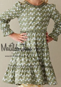 Matilda Jane Secret Fields JE Stately Poplar Green Floral Dress Size 8 NWT - Picture 1 of 5