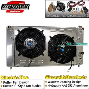1826 Radiator+Shroud Fan+Relay For 1986-2005 1996 Chevy S10 LS GMC Jimmy Sonoma - Picture 1 of 13