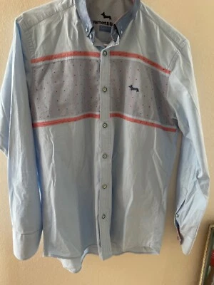 Harmont & Blaine Narrow fit dress blue shirt with logo size M for man - Image 1 of 4