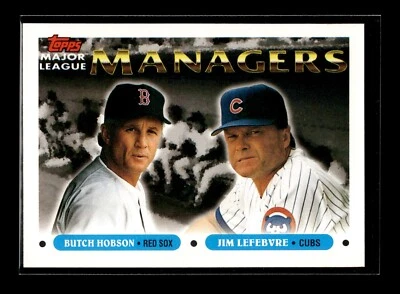 1993 Topps #502 Butch Hobson MG Jim Lefebvre MG (NM+)(BAS) - Image 1 of 2